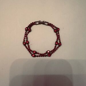 Elegant Red Crystal Bracelet